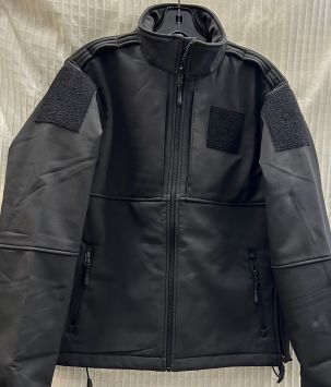 SOFTSHELL  JACKET WITH FEMALE VELCRO SEWN ON TO BE USED WITH VELCRO PATCHES.